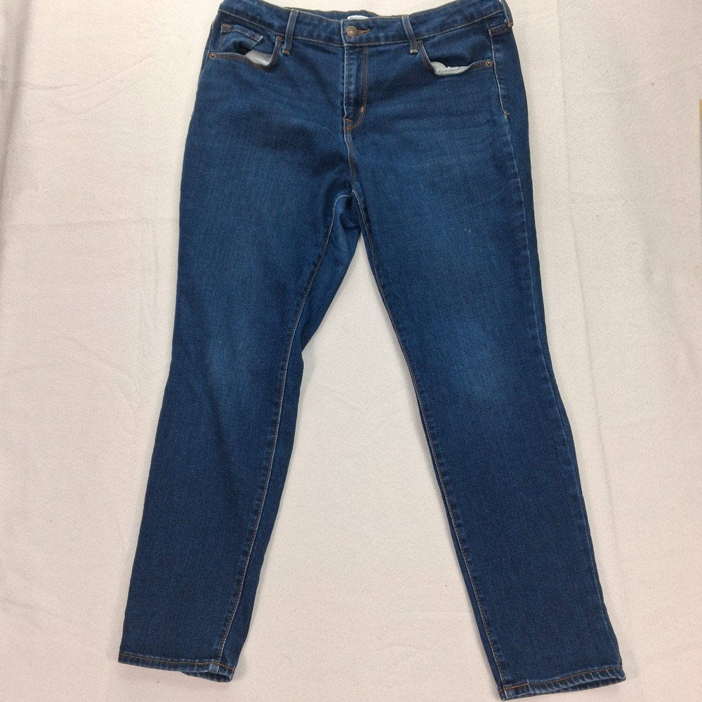 Old Navy Jeans Womens 14 Short Pop Icon Skinny Blue Stretch EUC